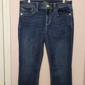 EXPRESS Barely Boot Thick Stitching Jeans Size 10S